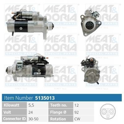MEAT & DORIA 5135013 Starter motor 58 0197 3143
