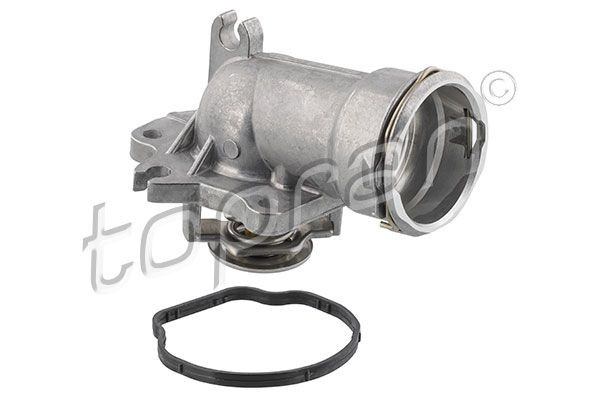 TOPRAN 409 561 Engine thermostat Opening Temperature: 87°C, with seal, with bracket, Metal Housing, with housing