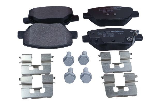 MAXGEAR Rear Axle, with acoustic wear warning, with brake caliper screws, with accessories Height: 42,2mm, Width: 100mm, Thickness: 17,2mm Brake pads 19-3865 buy