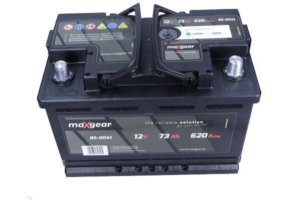 MAXGEAR 85-0041 Batterie 12V 73Ah 620A B13 mit Ladezustandsanzeige, Pluspol  rechts