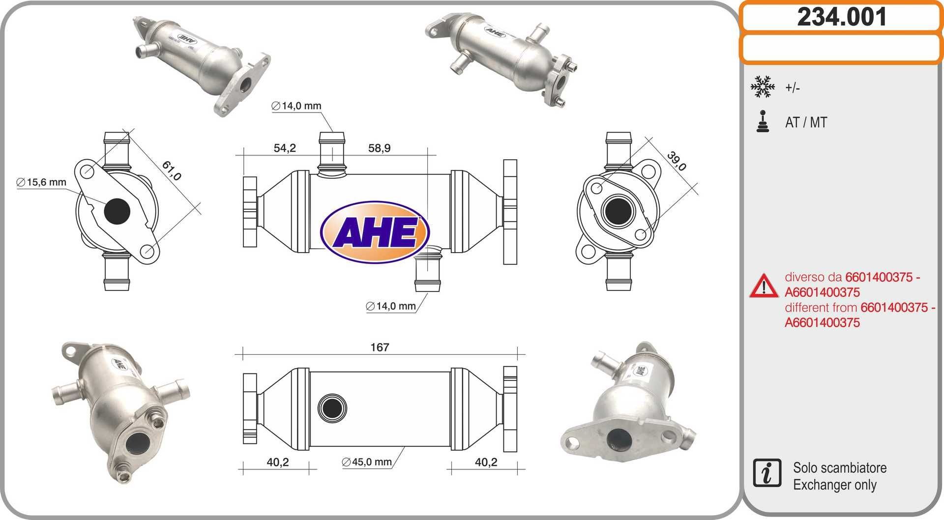 Original 234.001 AHE EGR cooler experience and price