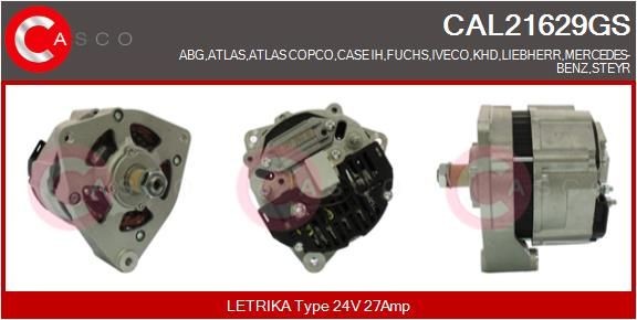CASCO CAL21629GS Alternator 116-3170