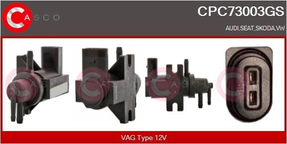CASCO CPC73003GS Boost pressure control valve Passat 3B6 1.9 TDI 4motion 130 hp Diesel 2003 price