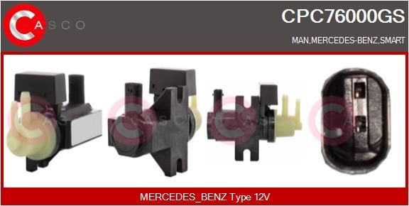 CASCO CPC76000GS Boost solenoid MERCEDES-BENZ A-Class (W169) A 180 CDI (169.007, 169.307) 109 hp Diesel 2009