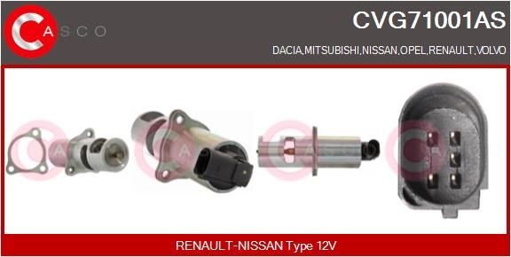 Exhaust recirculation valve CASCO Electric - CVG71001AS
