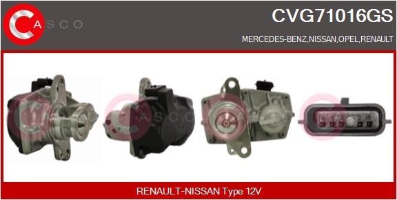 CASCO CVG71016GS EGR valve 14710-00Q1E
