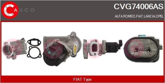 CASCO CVG74006AS EGR valve Fiat Doblo Cargo 1.3 JTD 16V Multijet 84 hp Diesel 2012 price
