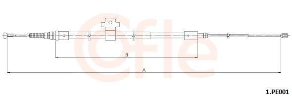COFLE 92.1.PE001 PEUGEOT 308 2018 Brake cable