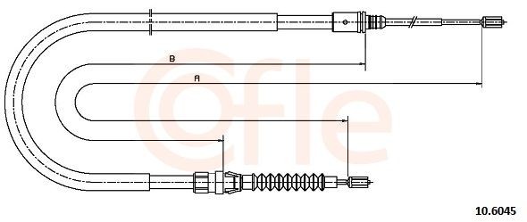 10.6045 COFLE 92106045 Brake cable Peugeot 308 SW 2.0 HDi 163 hp Diesel 2009 price