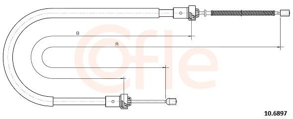 COFLE Hand brake cable 92.10.6897 Dacia LOGAN 2021