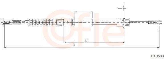 COFLE Hand brake cable 92.10.9588 Mercedes-Benz S-Class 2002