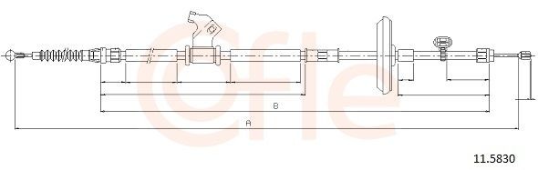 Opel ASTRA Hand brake cable COFLE 92.11.5830 cheap
