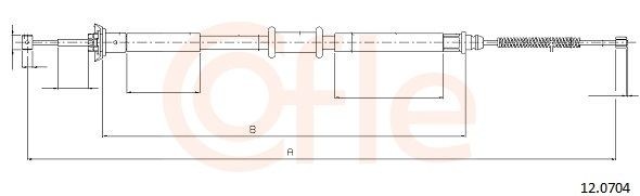 COFLE Brake cable LANCIA YPSILON (843) new 92.12.0704