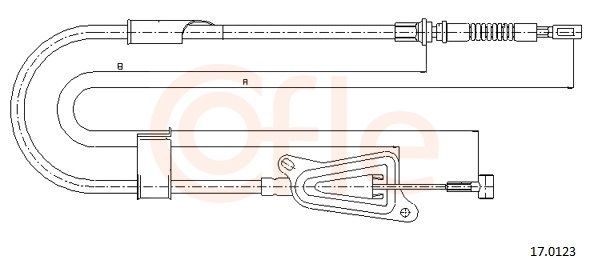 Original COFLE 17.0123 Emergency brake kit 92.17.0123 for NISSAN ALMERA
