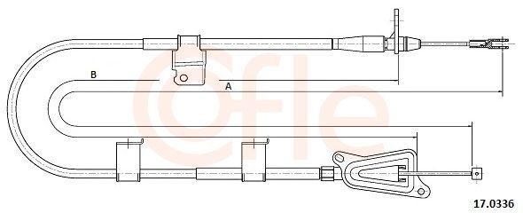 Original COFLE 17.0336 Handbrake kit 92.17.0336 for NISSAN X-TRAIL