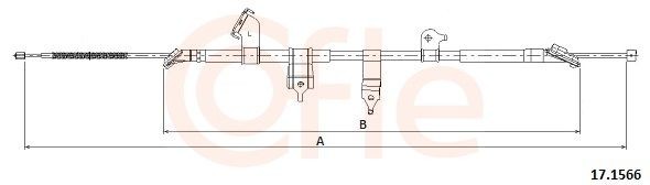 17.1566 COFLE 92.17.1566 Hand brake cable 171566