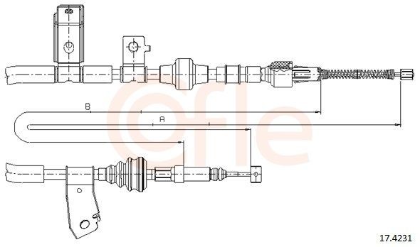 COFLE Hand brake cable 92.17.4231 Honda CR-V 2000