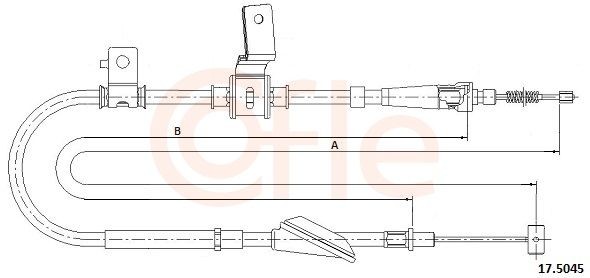 Subaru Hand brake cable COFLE 92.17.5045 at a good price