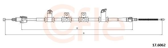 COFLE Hand brake cable 92.17.6062 Kia SPORTAGE 2010