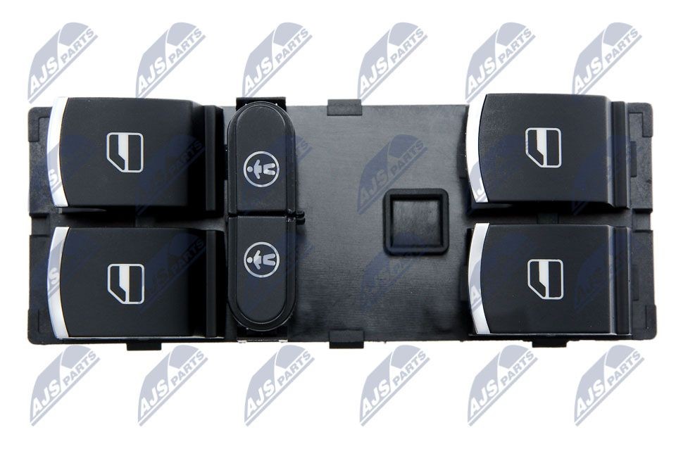 NTY EWS-VW-074 Switch, window regulator Left Front, Chromed edge