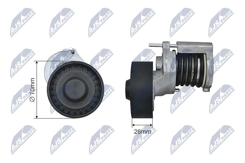 Volkswagen POLO Belt tensioner pulley 17109214 NTY RNK-AU-019 online buy