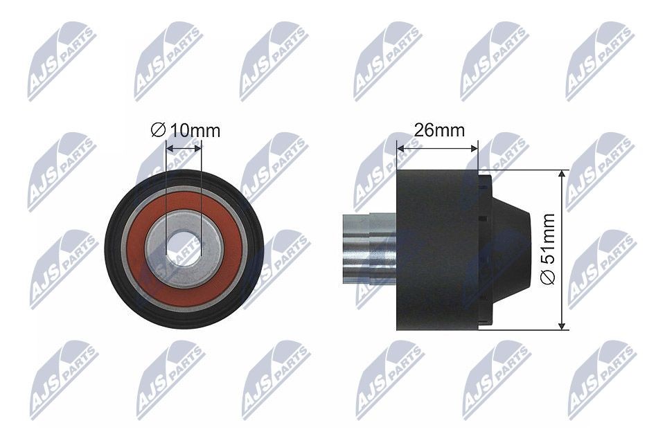 NTY RNK-CT-028 Deflection / Guide Pulley, v-ribbed belt 2S 61 19A21 6AC