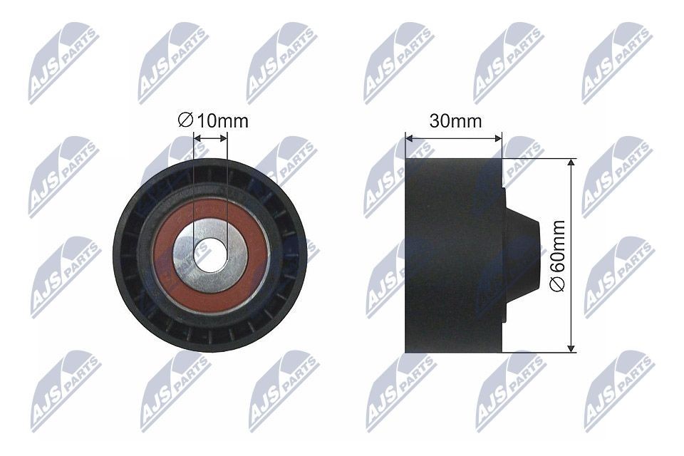 NTY Deflection / Guide Pulley, v-ribbed belt RNK-RE-005 Renault TWINGO 2022