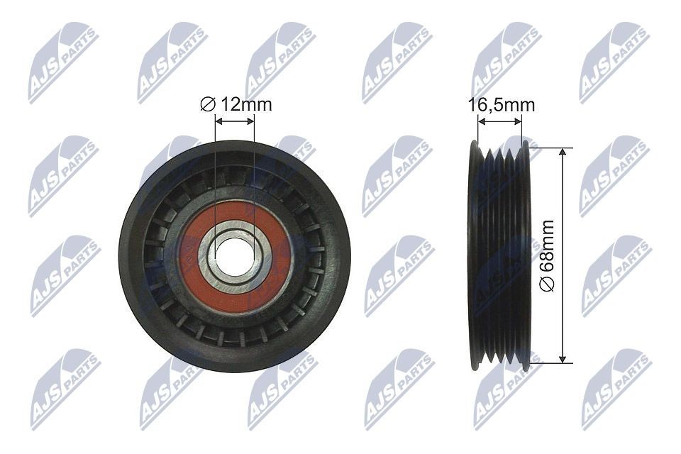 NTY RNK-TY-003 Deflection / Guide Pulley, v-ribbed belt 8844020160