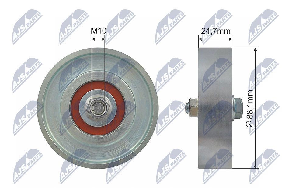 NTY RNK-TY-006 Deflection / Guide Pulley, v-ribbed belt 8844052010