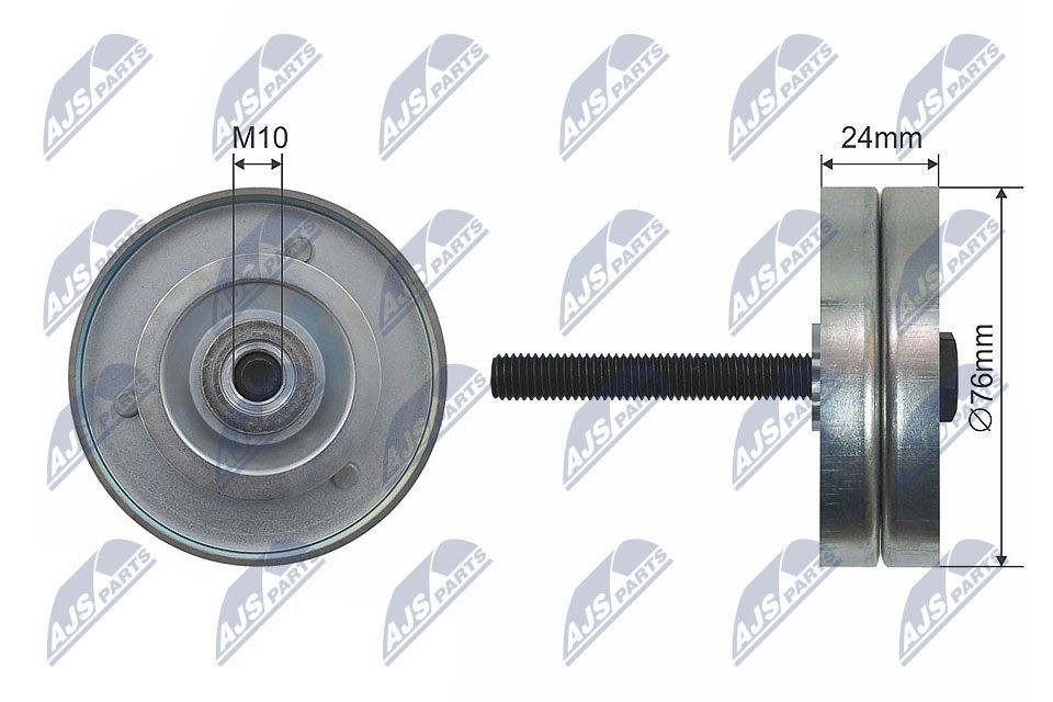 NTY RNK-VW-009 Deflection / guide pulley, v-ribbed belt VW FOX 2003 in original quality