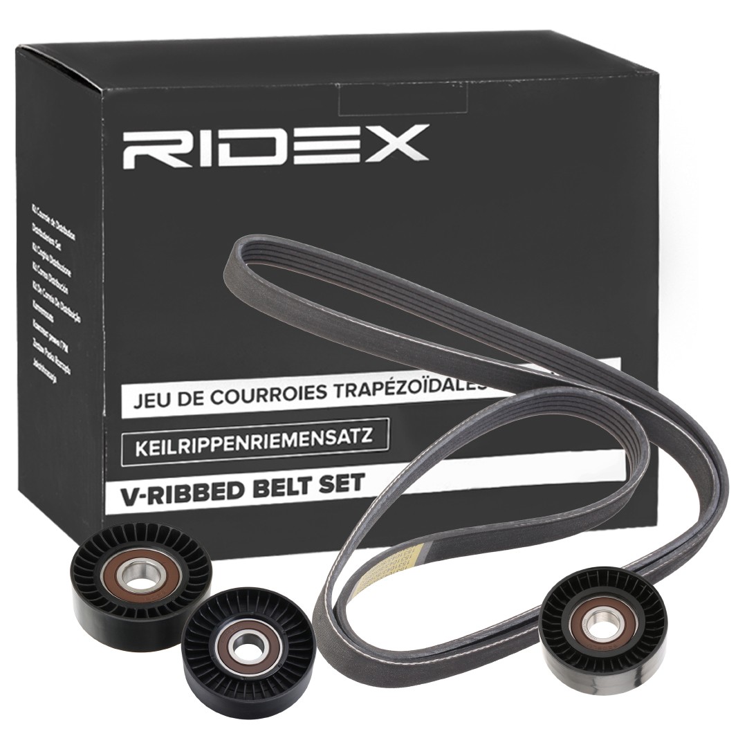RIDEX 542R0721 V-Ribbed Belt Set 1341A001