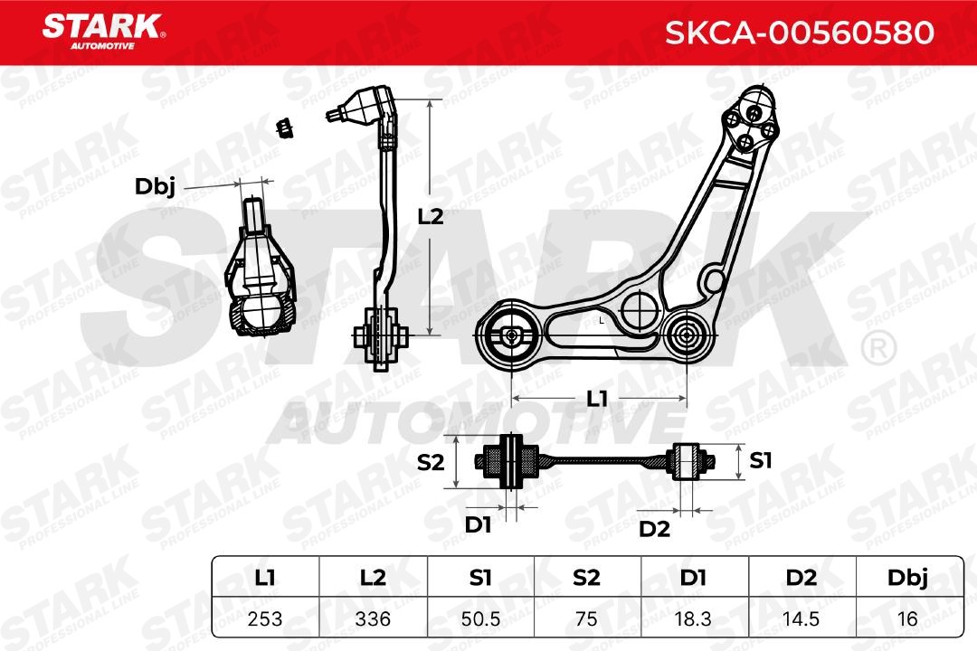 OEM-quality STARK SKCA-00560580 Suspension control arm
