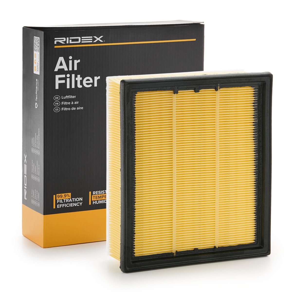 RIDEX 8A1651 Air filter 66mm, 205,0mm, 250mm, Filter Insert