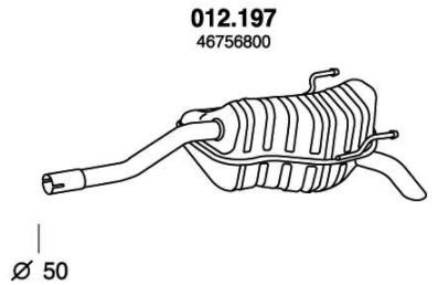 Endschalldämpfer für Fiat Punto 188 1.9 JTD 86 PS Diesel 63 kW 2001 - 2012  188 A7.000 ▷ AUTODOC
