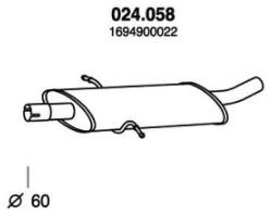 PEDOL 024.058 Middle silencer CHEVROLET experience and price