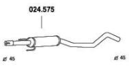 PEDOL 024.575 Opel CORSA 2012 Middle silencer
