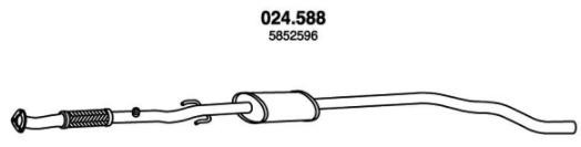 PEDOL 024.588 Exhaust Pipe 5 852 596