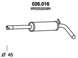 PEDOL 026.016 Middle silencer CHEVROLET experience and price