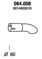 PEDOL 064.008 Exhaust Pipe 901 490 31 19
