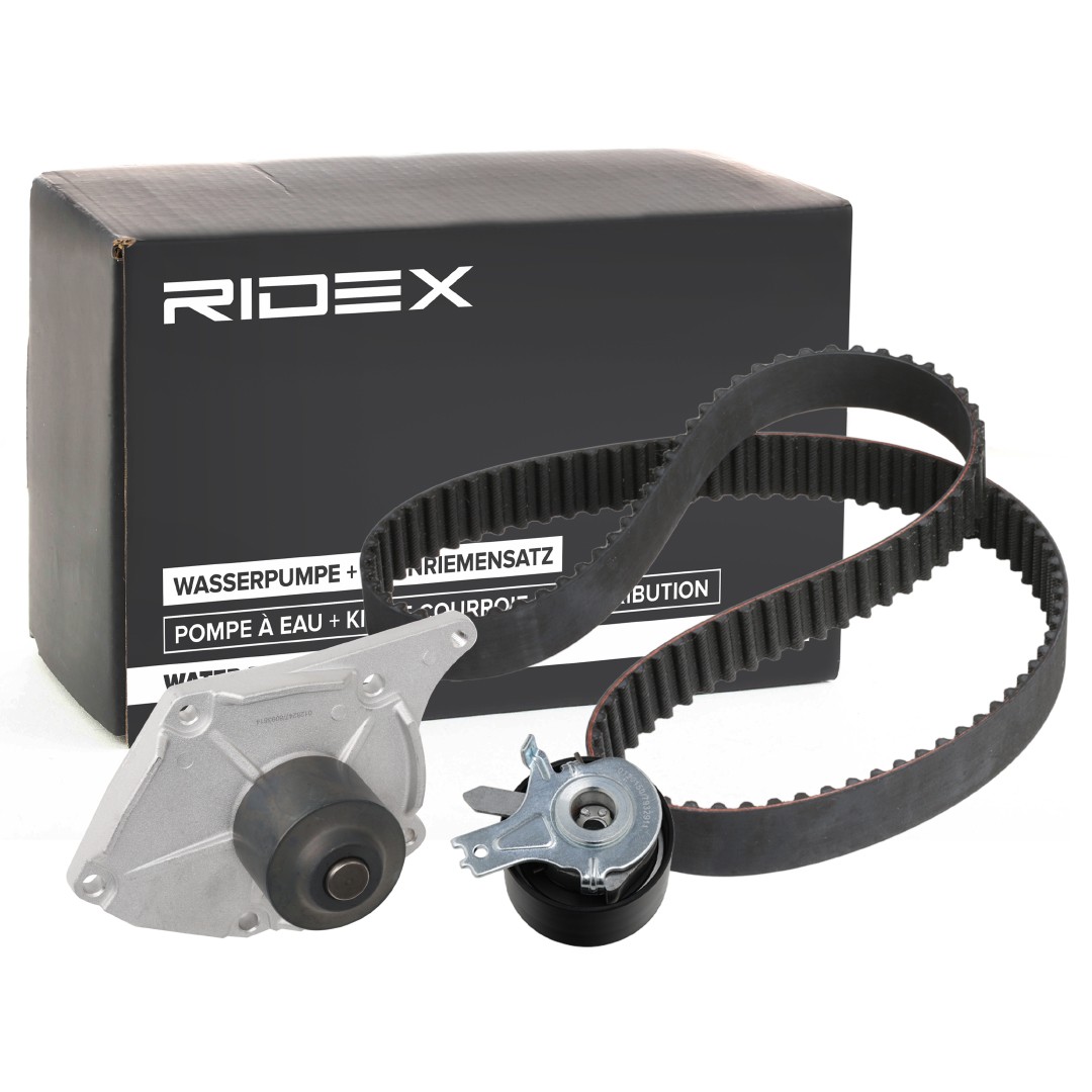 RIDEX 3096W0397 Water pump and timing belt kit without screw set, Number of Teeth: 123, Width: 27 mm