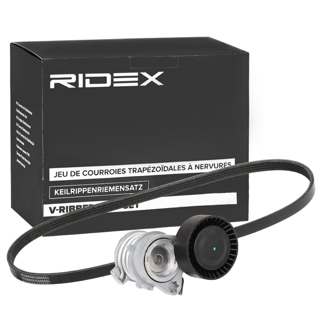 Original RIDEX Poly v-belt kit 542R0761 for BMW 5 Series