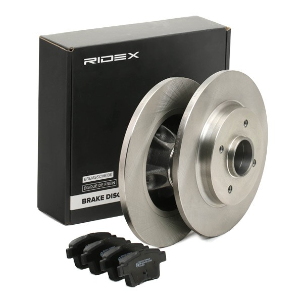 RIDEX Brake disc and pads set 3405B0874 for CITROËN C4