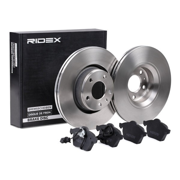 RIDEX Brake disc and pads set 3405B0991 for AUDI A6