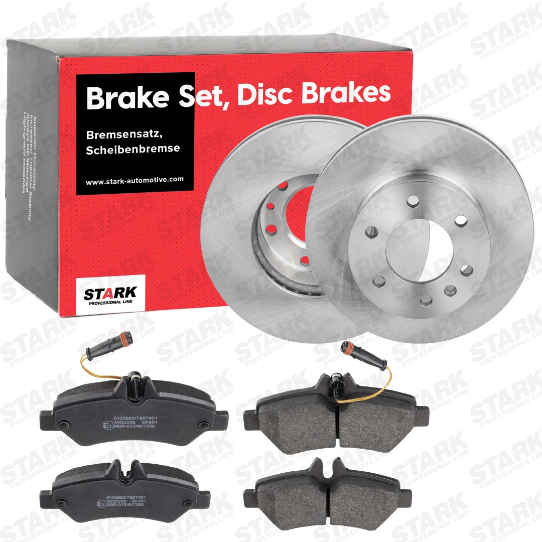 STARK Brake discs and pads set SKBK-10990990 Volkswagen CRAFTER 2018