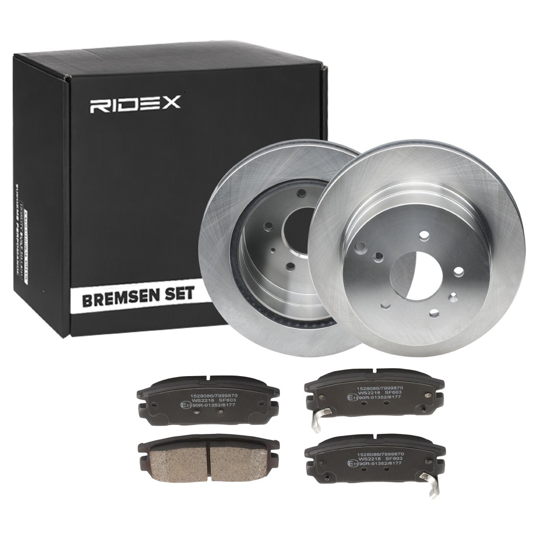 RIDEX 3405B1022 CHEVROLET Brake pads and rotors in original quality