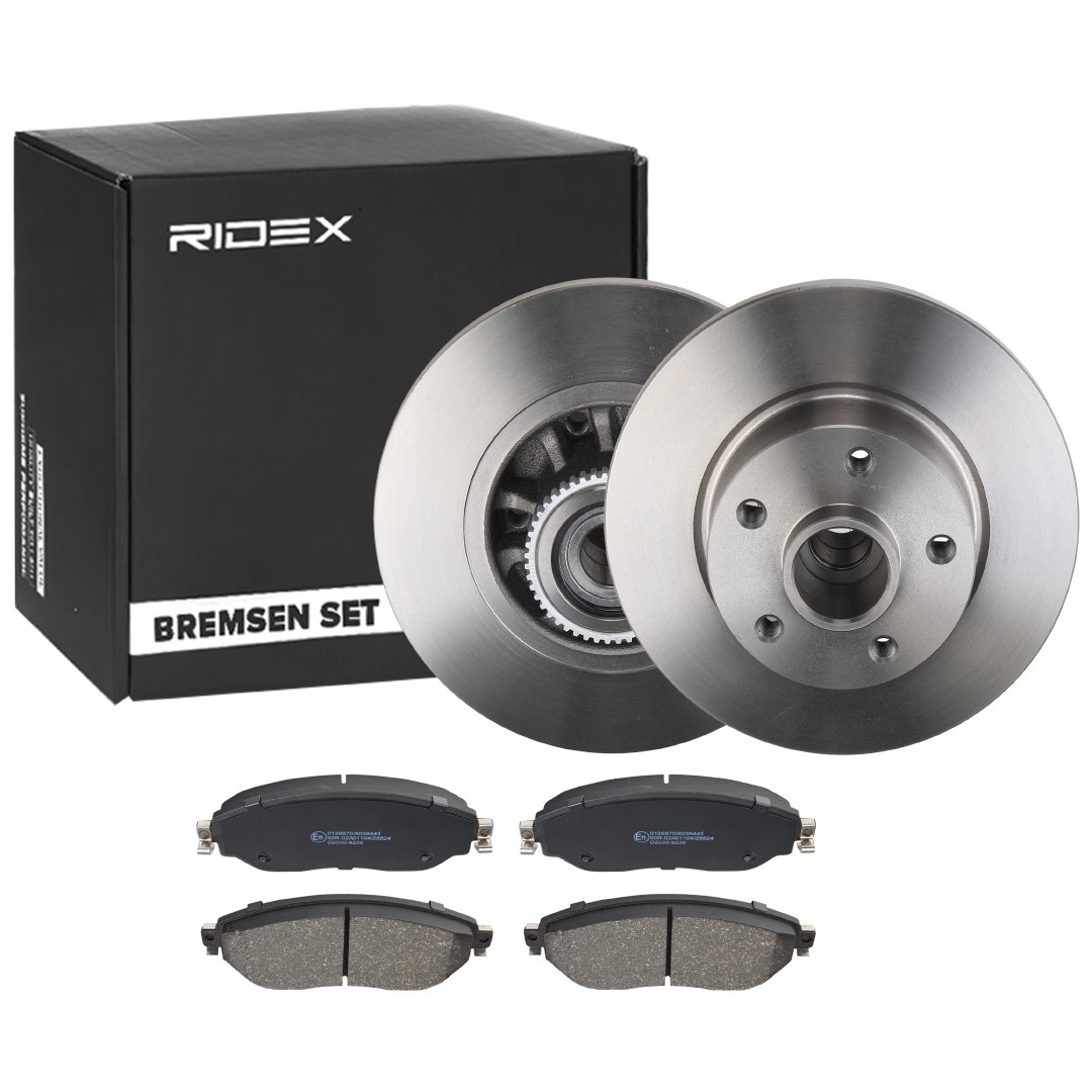 RIDEX Brake disc and pads set 3405B1075