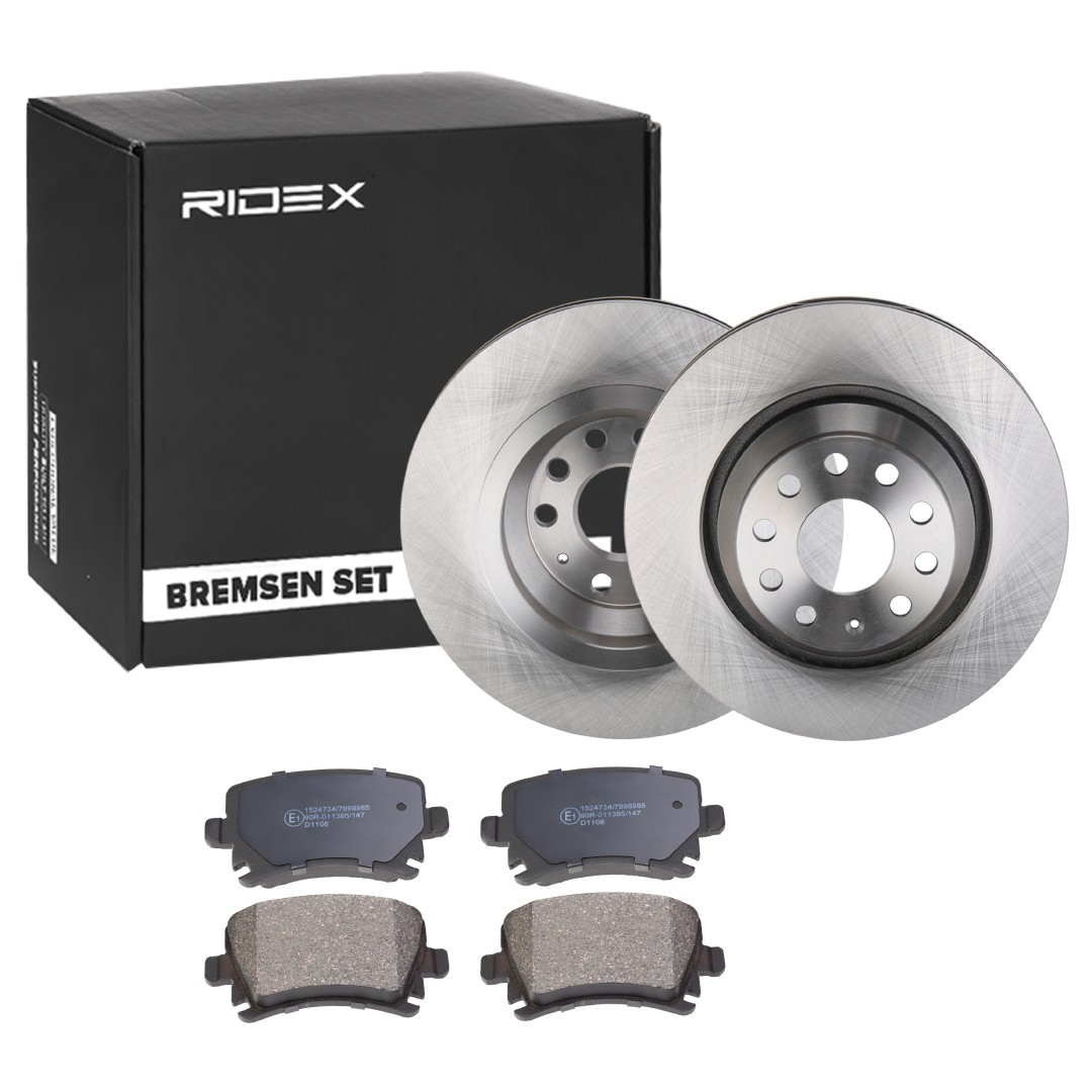 RIDEX 3405B1081 Brake discs and pads VW Passat B7 Box Body / Estate (365) 1.8 TSI 160 hp Petrol 2012 price