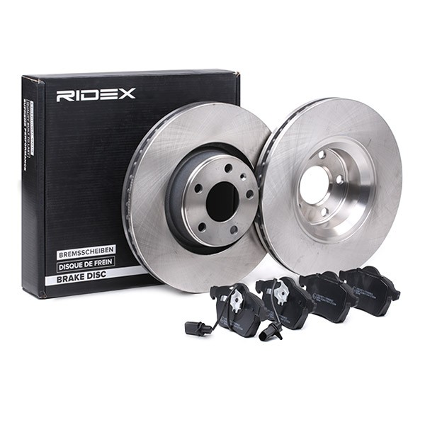 RIDEX Brake disc and pads set 3405B1117 for AUDI A6