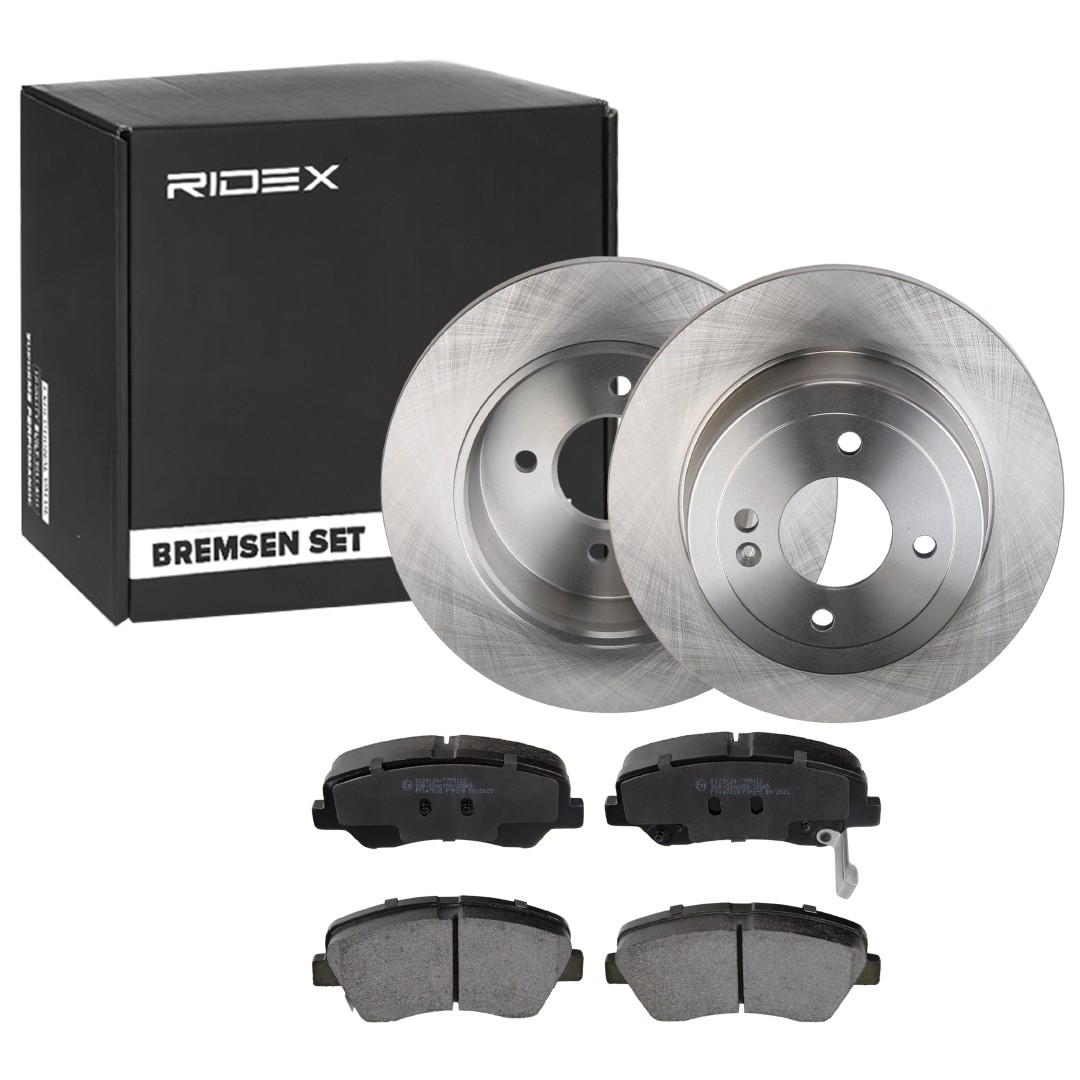 DK1320-1 Front Brake Rotors and Ceramic Pads and Hardware Set Kit 