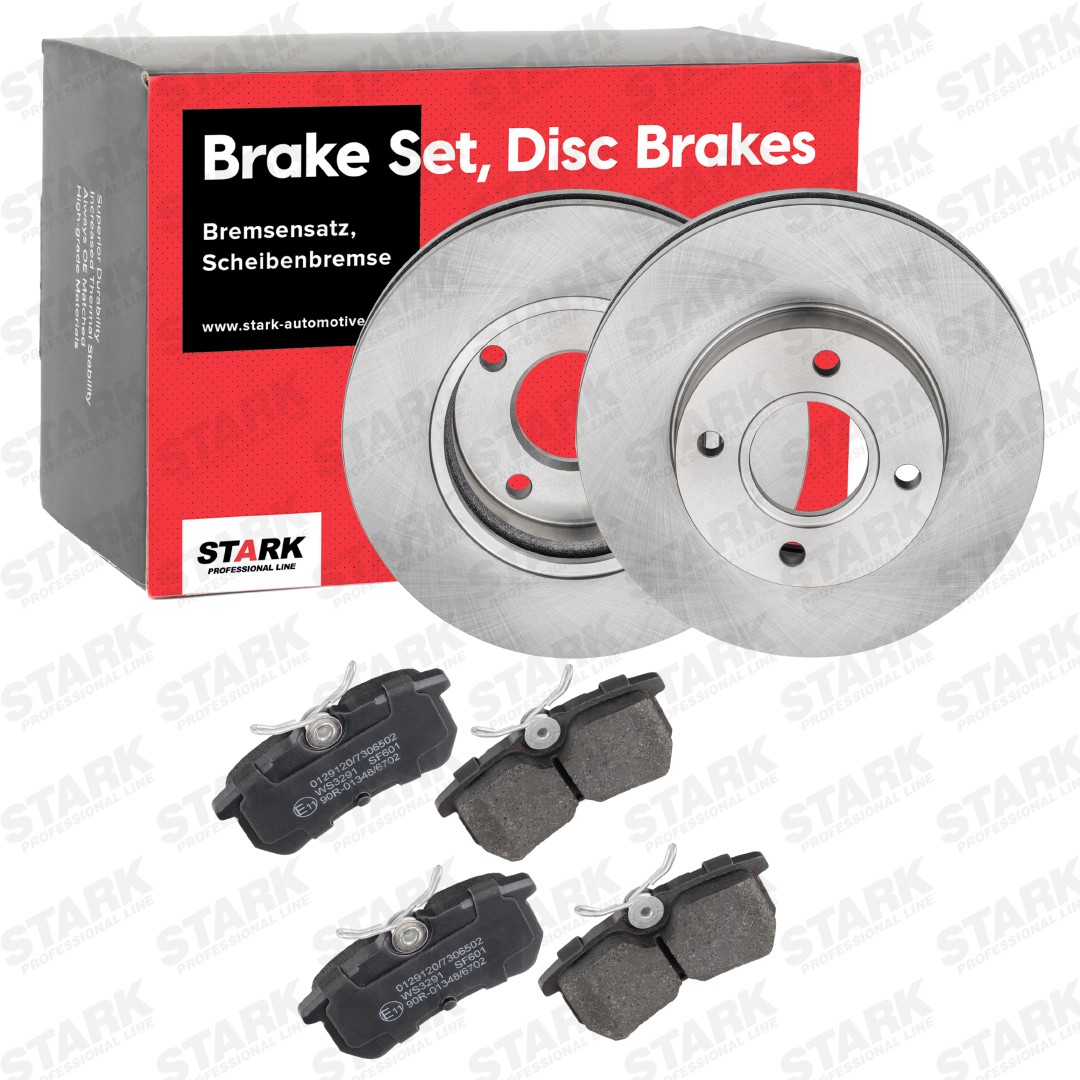 Brake discs and pads set SKBK-10991366 Ford Focus mk1 Saloon 1.6 98hp 72kW MY 2006